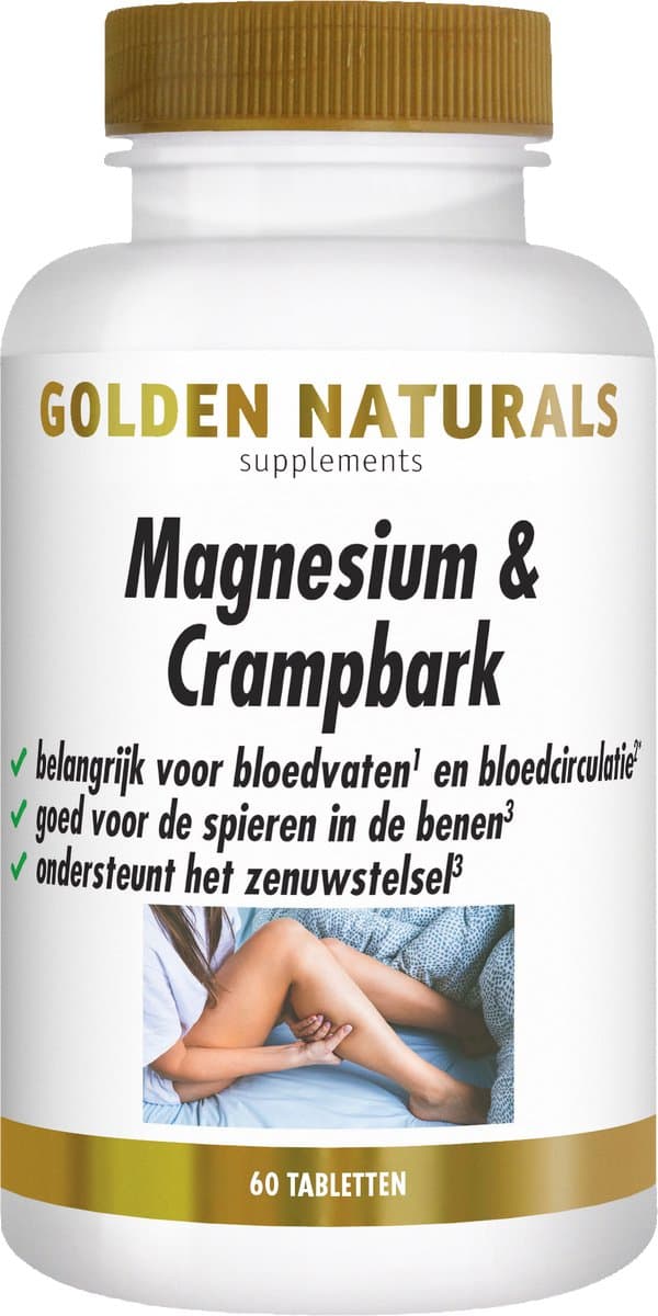 Golden Naturals Magnesium & Crampbark (60 tabletten)