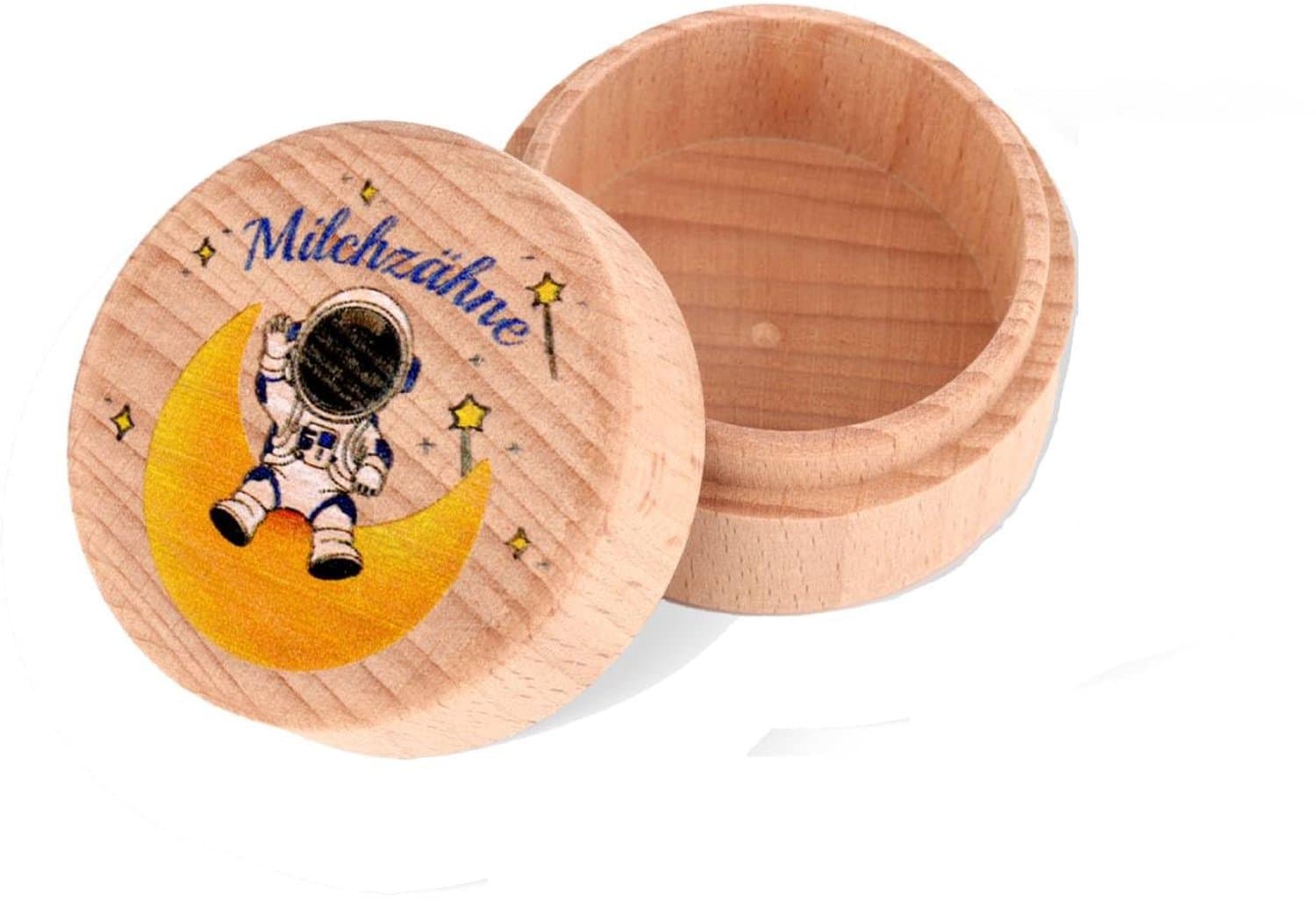 Tanddoos melktanden - schattig astronaut motief - cadeau voor doop en verjaardag - herinneringen bewaren - Vemera