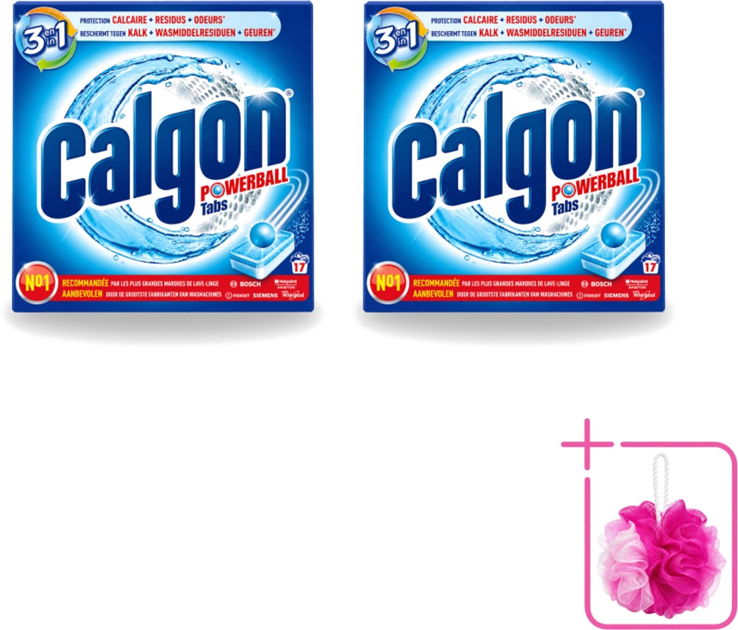 2 x Calgon - Ontkalkingsmiddel - Tegen Kalk, Wasmiddelresiduen & Geuren - 17 Tabletten - Bulkverpakking - Ontkalken wasmachine - Douchemop - Kalkvoorkomen