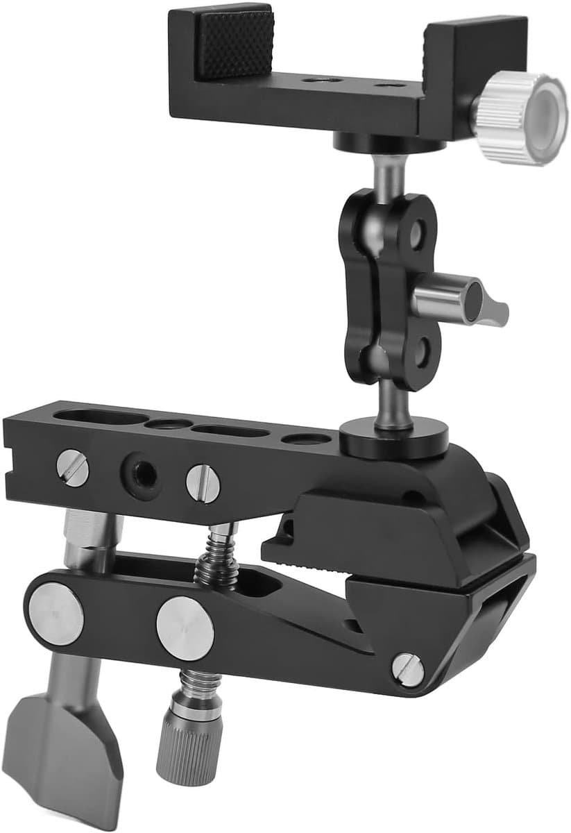 Camera Klemhouder - Super Clamp - Apparatuur Bevestigen - CNC Gefreesd Aluminium - 15 kg Draaglast - Zwart