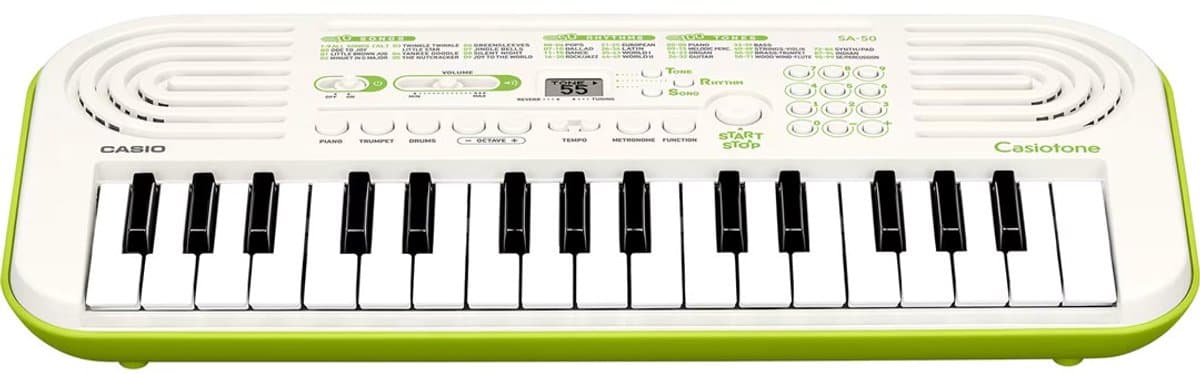 Vedes mini keyboard speelgoed piano Casio SA-50 wit muziekplezier.