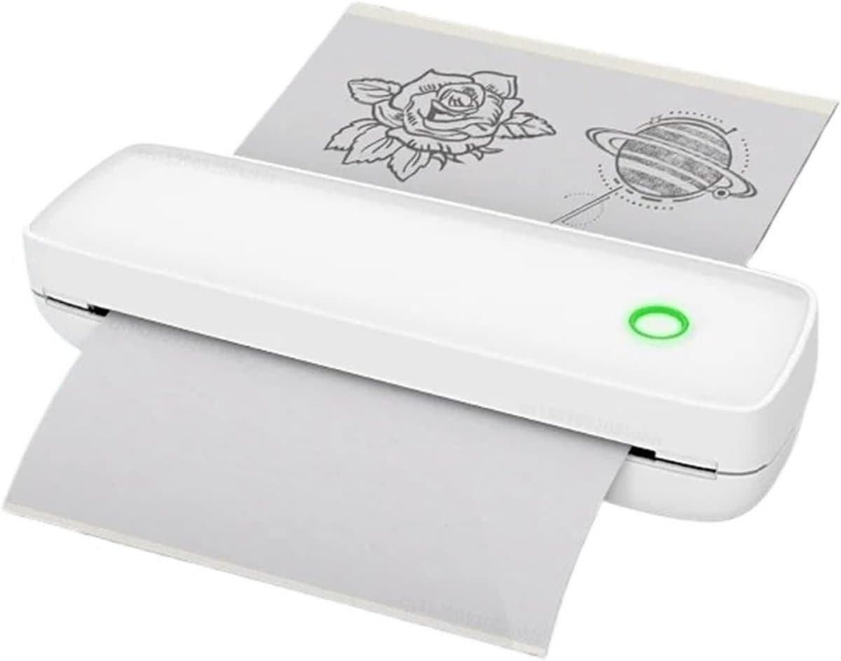Draagbare Mini Printer - Mobiele Printer Thermische Printer - Labels Printen - Inktloos Printen - A4 formaat - Zwart
