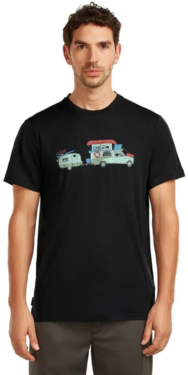 Icebreaker Merino 150 Tech Lite Transportage T-shirt Met Korte Mouwen Zwart M Man