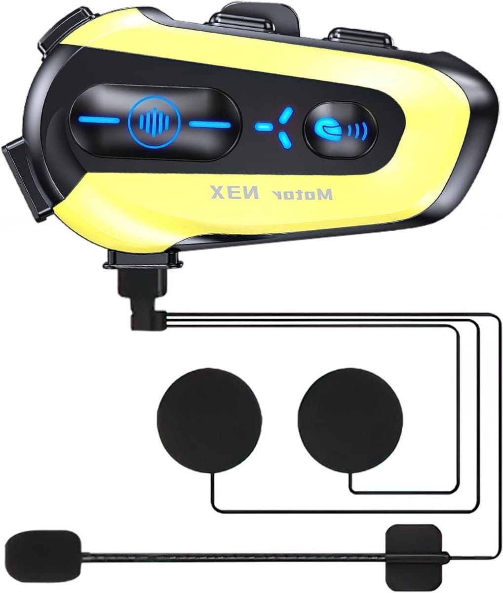 Motorhelm Communicatie - Motor headset - Veilig Communiceren - 300m Intercom Bereik - IP56 Waterdicht - Zwart