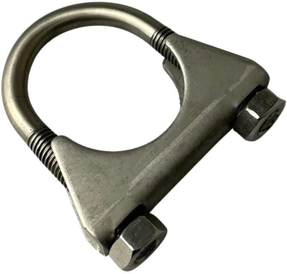 U-boutklem van roestvrij staal W4, klem voor zware ontladingen met moeren (grijs) (45 mm) (1)
