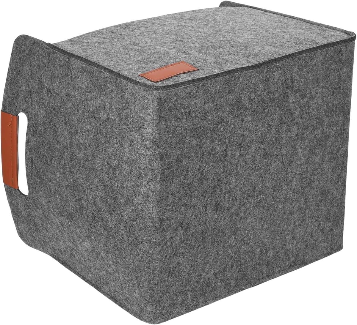 Wijnfles Draagtas - Flesbeschermer - Flessen Vervoeren - Robuust Viltmateriaal - 37 x 32 x 21.5 cm - Grijs