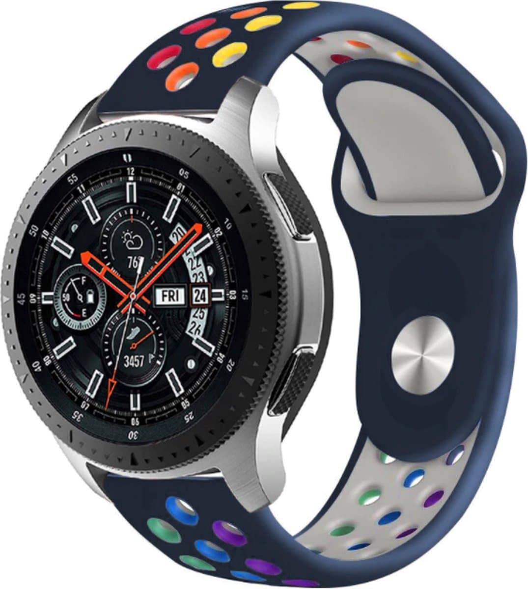 Sportband – geschikt voor Samsung Galaxy Watch (41mm / 42mm) – blauw/kleurrijk
