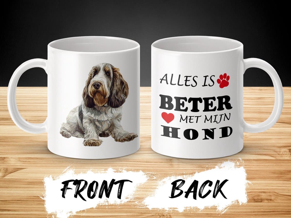 Mok Petit Basset Griffon Vendeen Alles is beter met mijn hond - dog - doglover