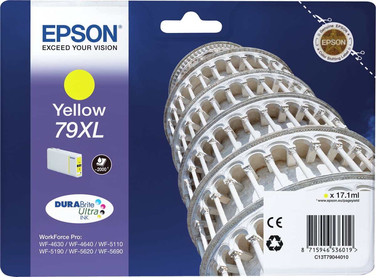 Epson Tower of Pisa enkelverpakking gele 79XL DURABrite Ultra inkt