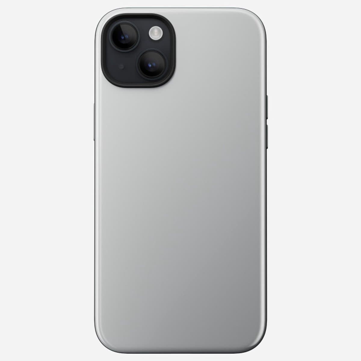 Nomad Sport Case - geschikt voor iPhone 14 Plus - met high-gloss gekleurde achterzijde - geschikt voor MagSafe & draadloos laden - Grijs