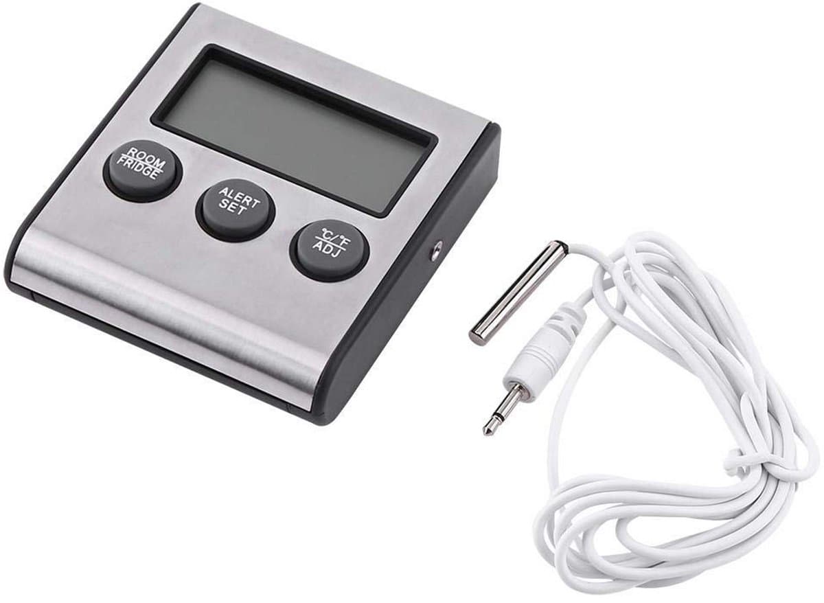 Digitale Koelkast en Vriezer Thermometer met Alarmfunctie en LCD Display