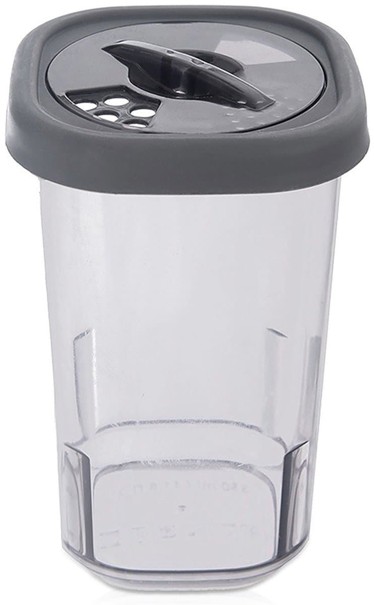 Orion - Kruidencontainer met Zeef - 320 ml - BPA-vrij - Donkergrijs