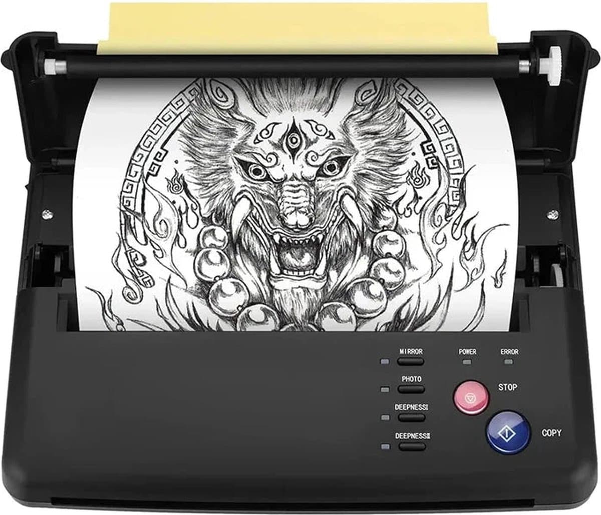 Tattoo Stencil Printer – Tattoo Printer – Thermische Printer - Inclusief Transfer Papier