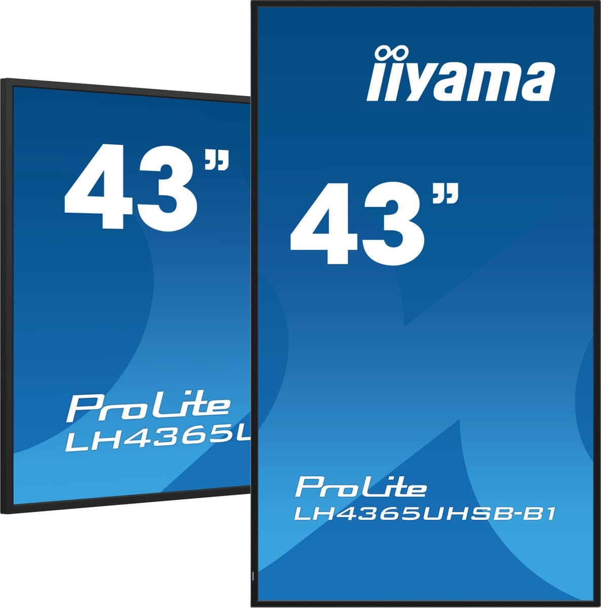 iiyama LH4365UHSB-B1 4K Ultra HD-display (108 cm / 42,5'') met 800 cd/m², Android 11 en 24/7 werking, zwart