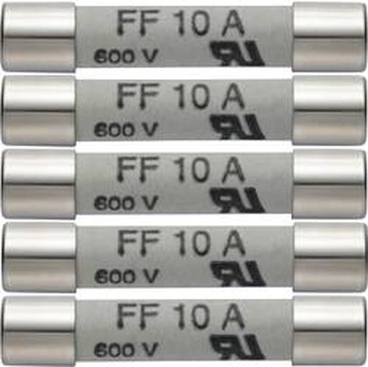 testo 0590 0005 Zekering Multimeterzekering, 5-delige set reservezekeringen 10 A/600 V 1 stuk(s)