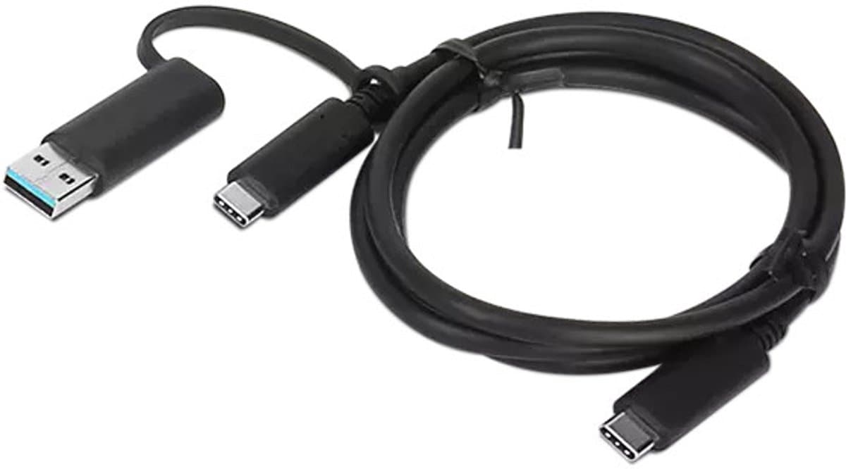 Lenovo 4X90U90618 USB-kabel USB 3.2 Gen 1 (3.1 Gen 1) 1 m USB A/USB C USB C zwart