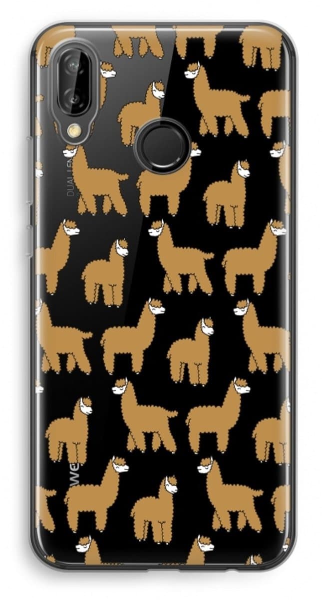 Case Company® - Hoesje geschikt voor Huawei P20 Lite hoesje - Alpacas - Soft Cover Telefoonhoesje - Bescherming aan alle Kanten en Schermrand