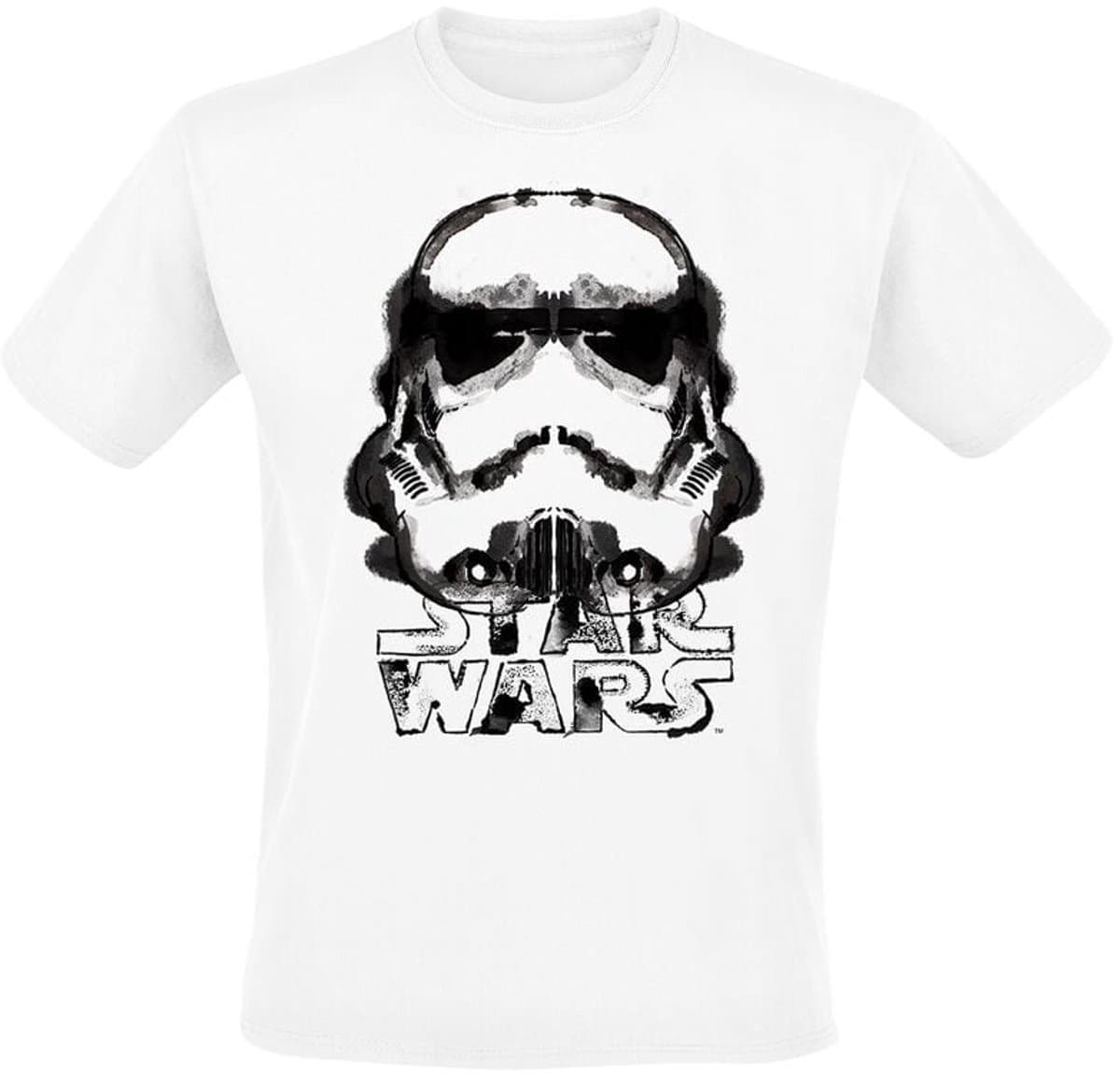 Star Wars Stormtrooper - Ink Helmet Heren T-shirt - wit - M
