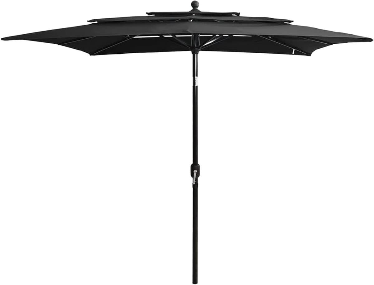 Parasol voor buiten - Terras parasol - Bescherming tegen zon - 3-traps verstelbaar - Tot 350 cm - Groen