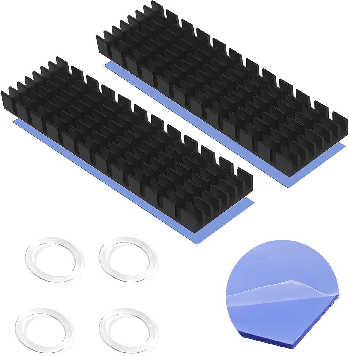 Jhubersproducts - Aluminium koellichaam - M.2 SSD radiator - Voorkomt warmteproblemen - Zwart - Warmtegeleiding - Eenvoudige installatie - Geschikt vo