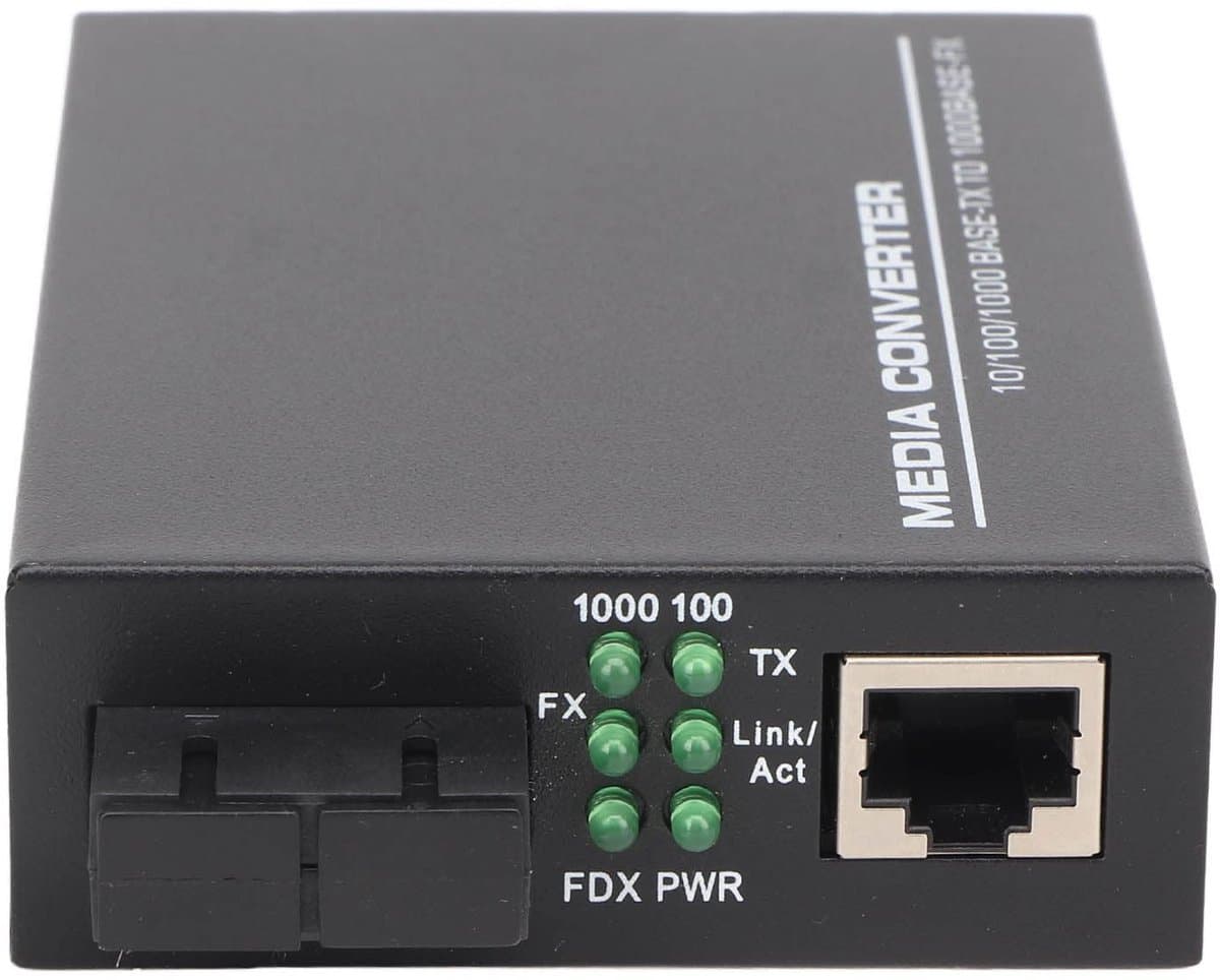 OmGoods - Dailygoody - Ethernet Switch Converter - 1000Mbps Fiber Transceiver - Snelle verbinding - 2 SC Poorten - Ideaal voor netwerkverbetering - Geschikt voo