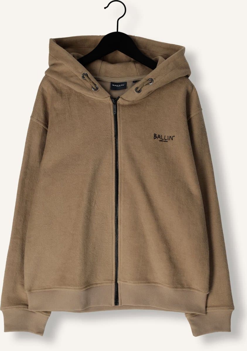 Ballin 037342 Truien & Vesten Jongens - Sweater - Hoodie - Vest- Camel - Maat 152