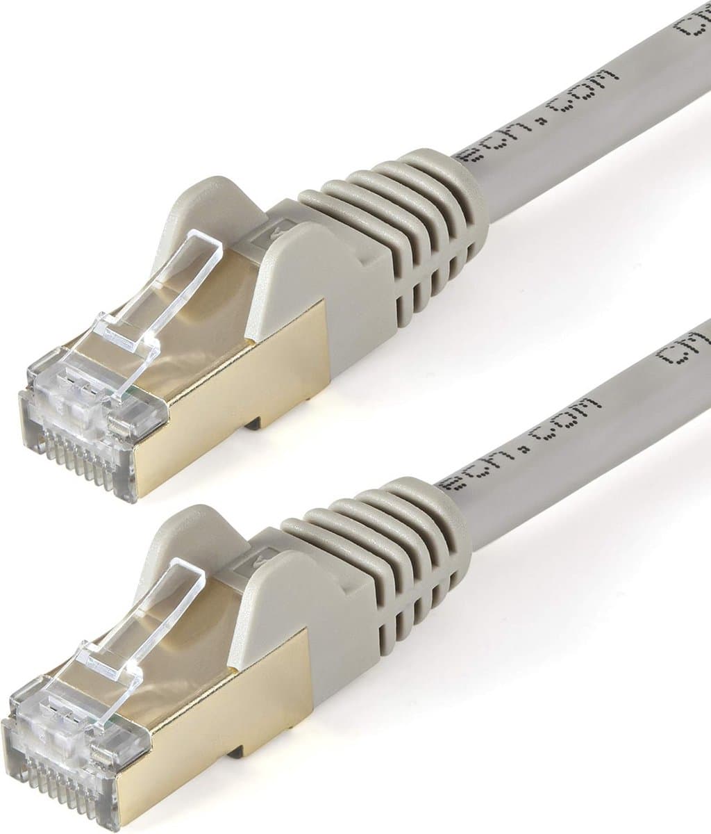 1.5 Meter CAT6A Netwerkkabel Grijs - PVC - Afgeschermd (S/FTP) - Snagless Connector