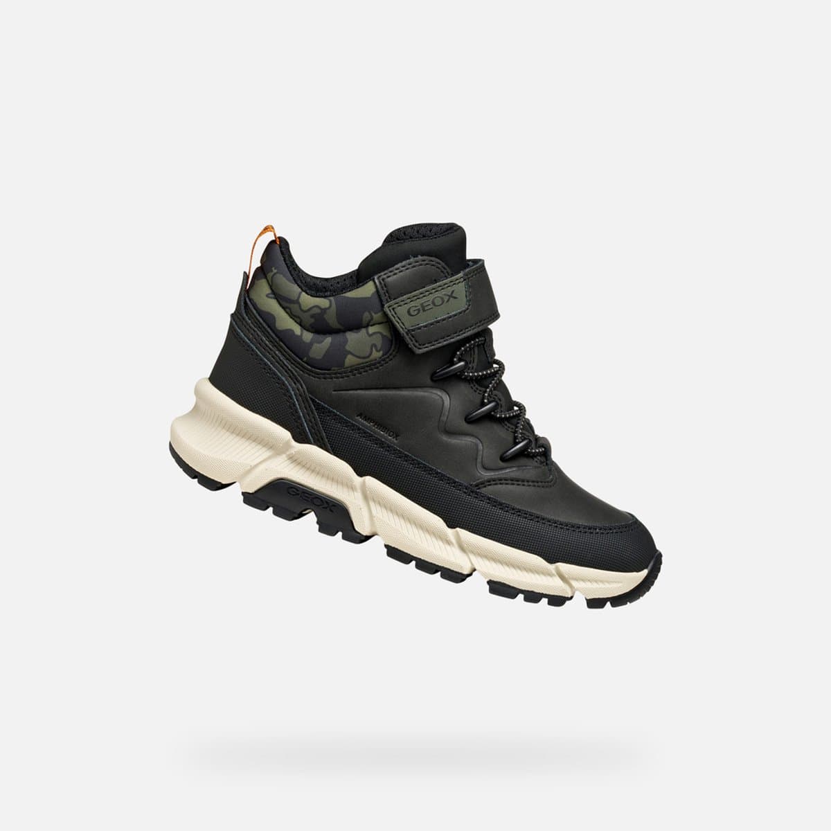 GEOX FLEXYPER PLUS ABX JONGENS - ZWART/MILITAIR GROEN - Maat 33