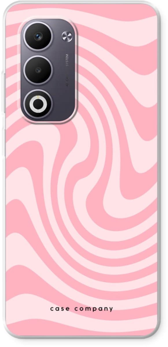 Case Company® - Hoesje geschikt voor Oppo A5 hoesje - Swirl Roos - Soft Cover Telefoonhoesje - Bescherming aan alle Kanten en Schermrand