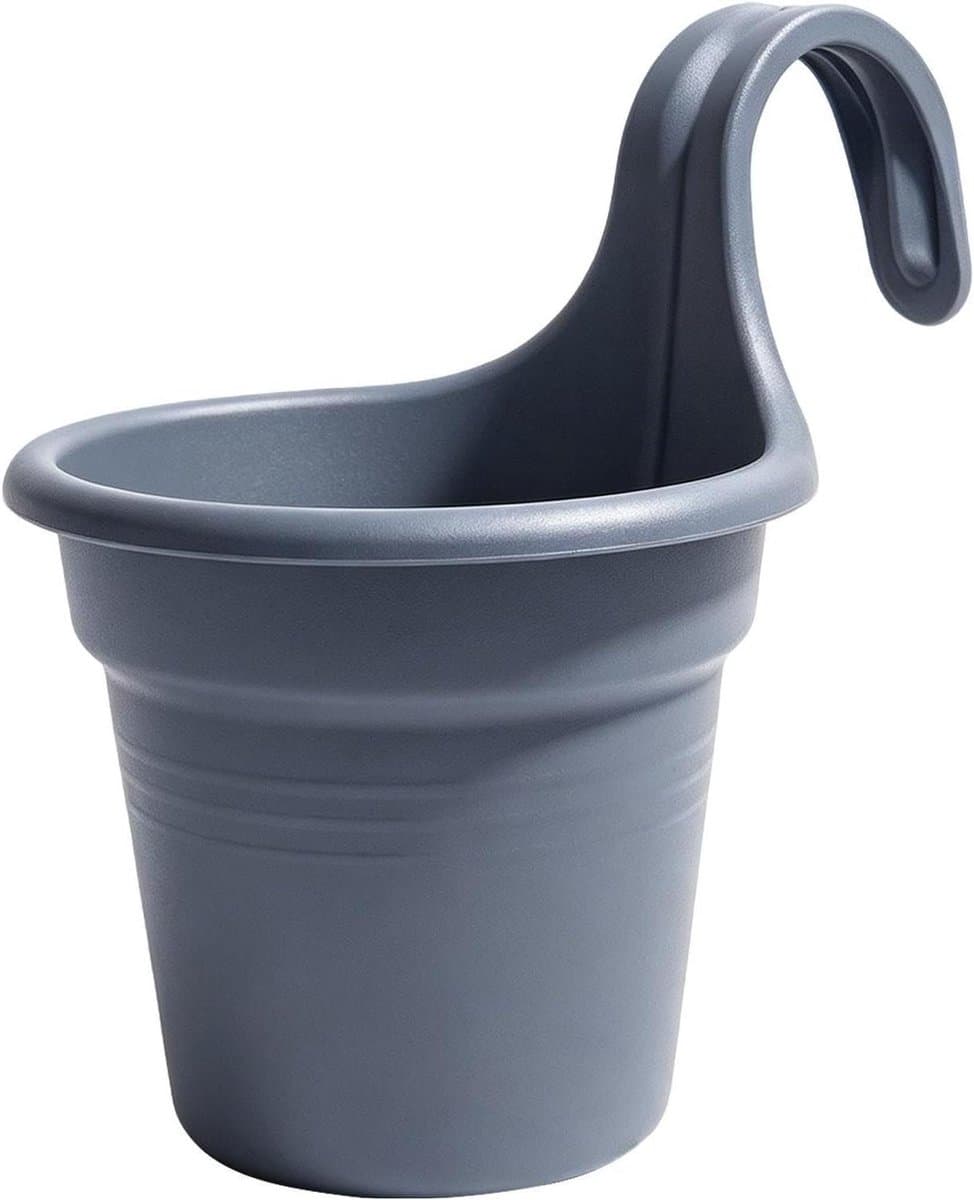 Halfronde Aardbeienpot - Bloembak Reling - Planten Buiten - Veilige Montage Zonder Gereedschap - 26 x 18 x 18 cm