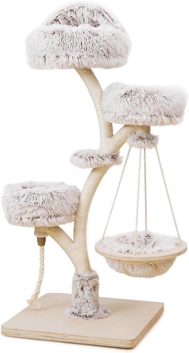 Katten Klimmuur - Klim Wand - Krabpaal voor Grote en Kleine Katten - Krabton - Beige