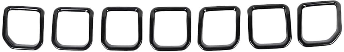 Dailygoods- Voorgrille Inzetstukken Mesh Afdekking - Compatibel met Jeep Compass 2022 - Zwart/Rood/Koolstofvezel - 7 Stuks - Hoogwaardige ABS Materialen - Duurzaam - Grillinzetstukken