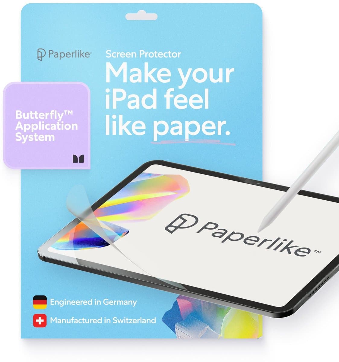 Paperlike 3 Screenprotector iPad Pro 12.9 (2de/3de/4de/5de/6de gen) – Bootst Gevoel van Hoogwaardig Papier Na – Bevat Nanodots® Technologie – Ultra-dun Ontwerp - Transparant