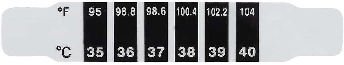 Thermometerstrips voor baby's, nauwkeurige temperatuurmeting in Celsius en Fahrenheit, draagbare babythermometers