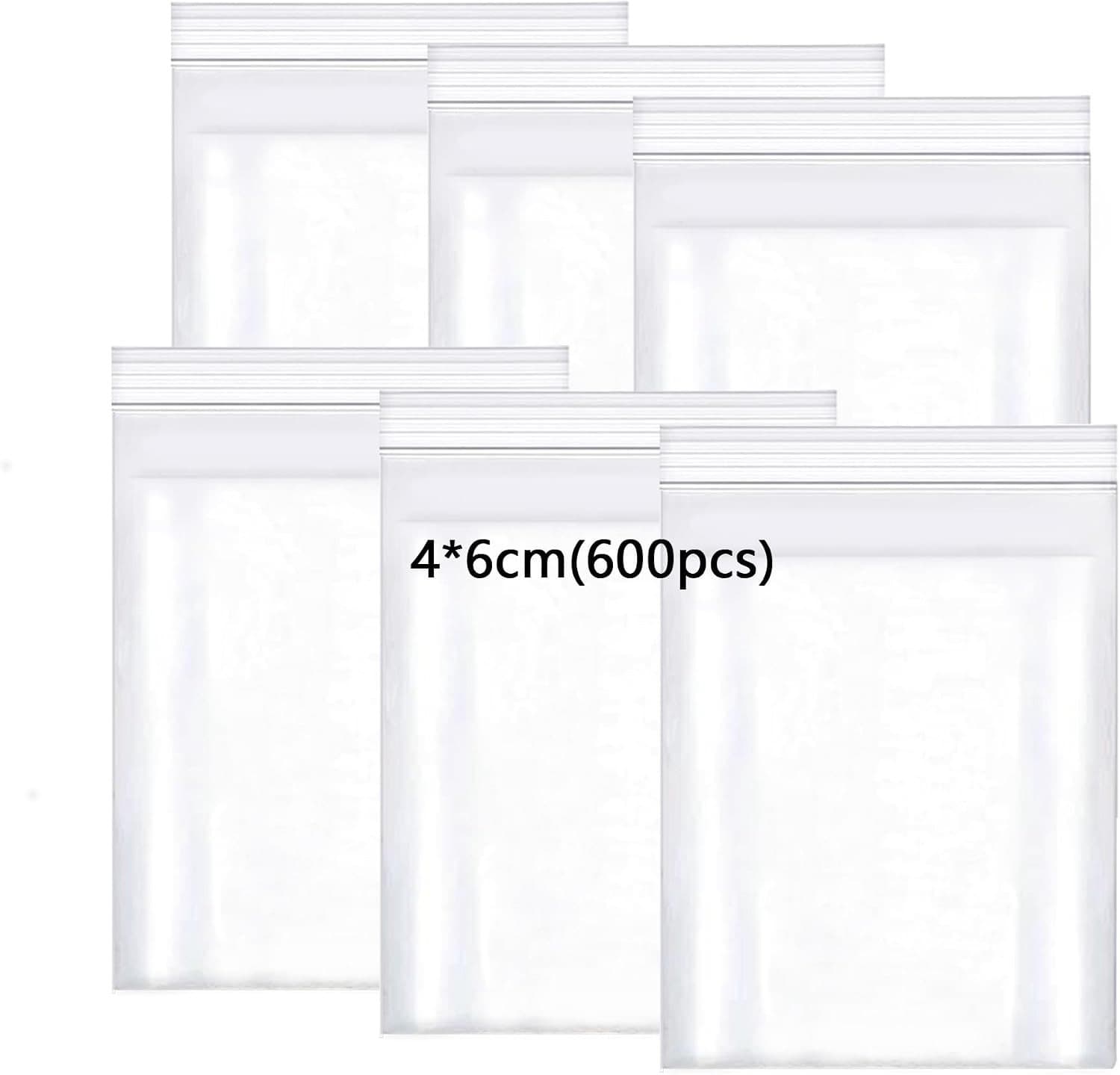 Kleine Ziplock Zakjes - Transparant - 4 x 6 cm - Hersluitbare Plastic Zakjes - Voor Opslag en Verpakking