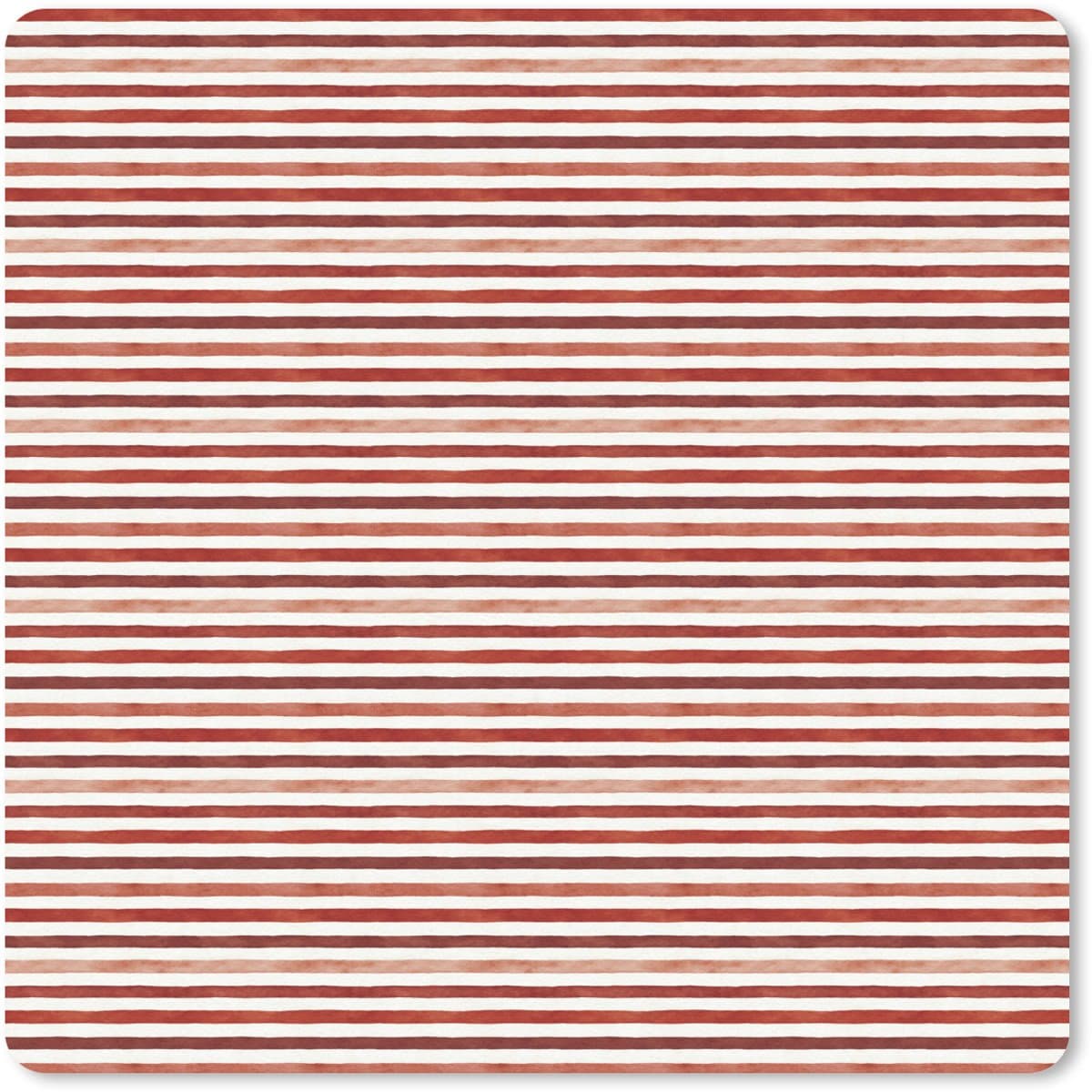 Muismat 30x30 cm - Mousepad Nautisch - Chic - Strepen - Rood - Muismatten