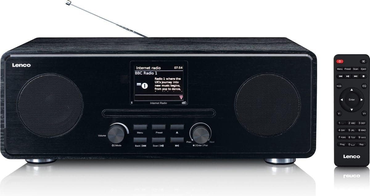 Internetradio DAB+ CD Speler met Bluetooth en WiFi Kleurendisplay