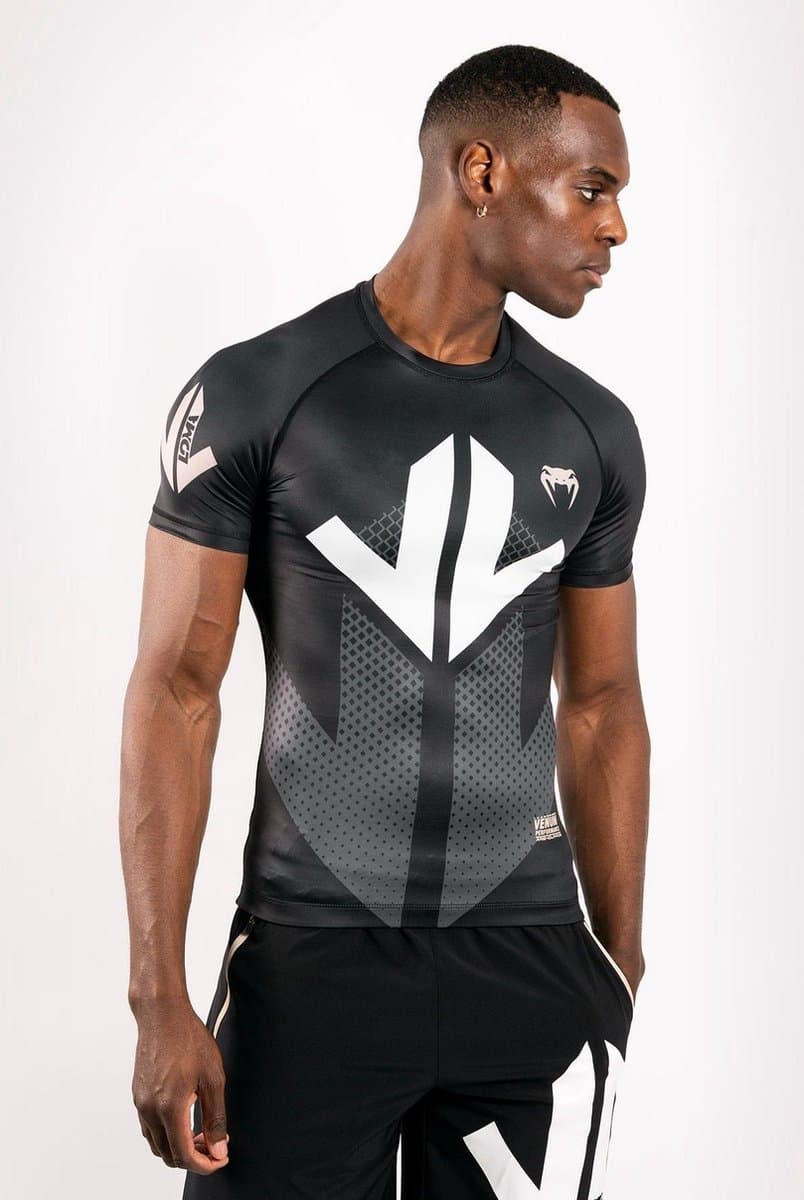 Venum Arrow Rash Guard Korte Mouw Zwart Wit - S
