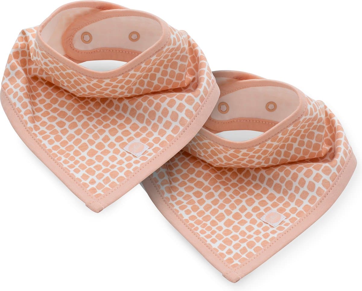 Jollein Slab Bandana Snake - Pale Pink - 2 Stuks