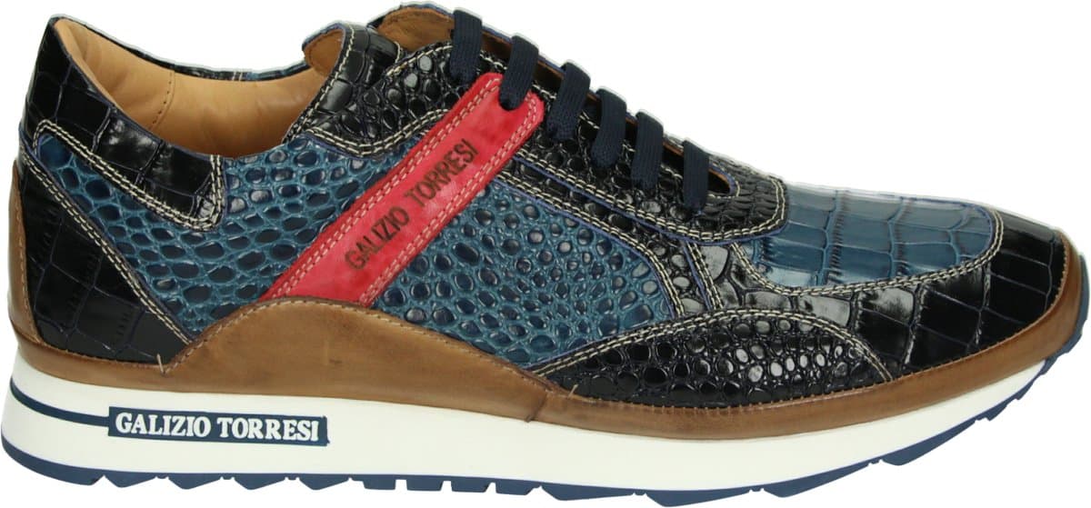 Galizio Torresi - 417010 - Lage sneakersVrije tijdsschoenenHeren sneakers - Kleur: Blauw - Maat: 40