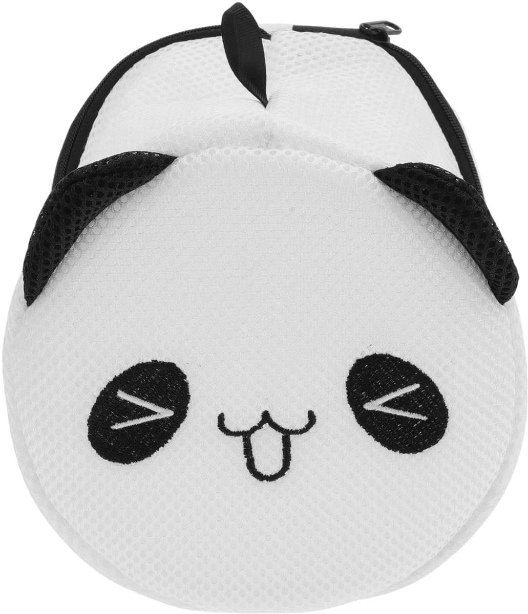 Dailygoods- Waszak - 3 Liter - Mesh Waszakken - Zwart-wit Panda-patroon - Duurzaam Polyester - Met Rits - Bescherming voor Gevoelige Kledingstukken