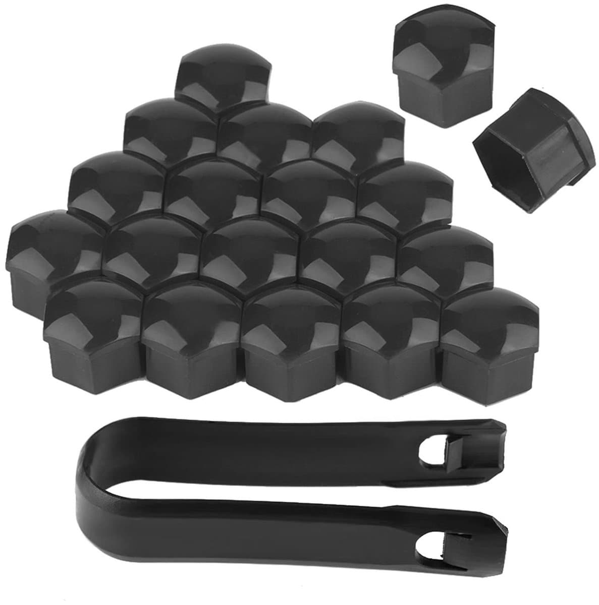 Dailygoods- Naafdop 20 Stuks - Wielmoerkapjes 19 mm - Antidiefstal - Duurzaam Nylon PA66 - Hoge Kwaliteit - Schokbestendig - Wielmoerkap