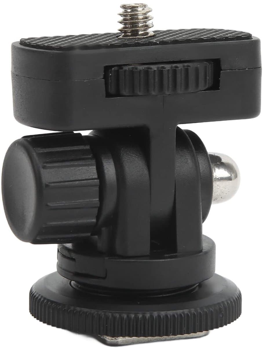 Golden crown - Mini-balhoofd - Verstelbare monitorbalhoofd - 180 graden aanpassing - 4 inch formaat - Geschikt voor DSLR-camera's - Statief en flitsli