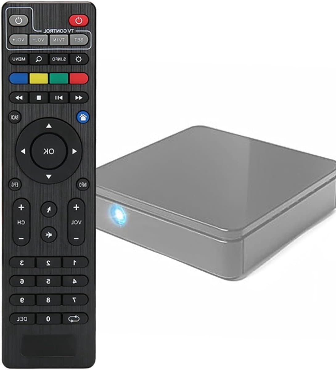 Afstandsbediening voor TV en Set Top Box - Geschikt voor TVIP 412, 415, 605 - Zwart ABS Materiaal
