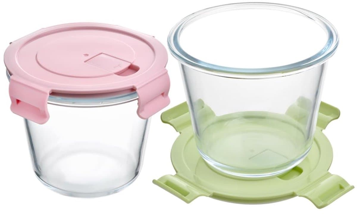 OmGoods - Dailygoody - Glass Container with Lid - Meal Prep - Hoogwaardige kwaliteit - Rond - Vershoudbakjes - Voor koelkast en oven - Set van 2