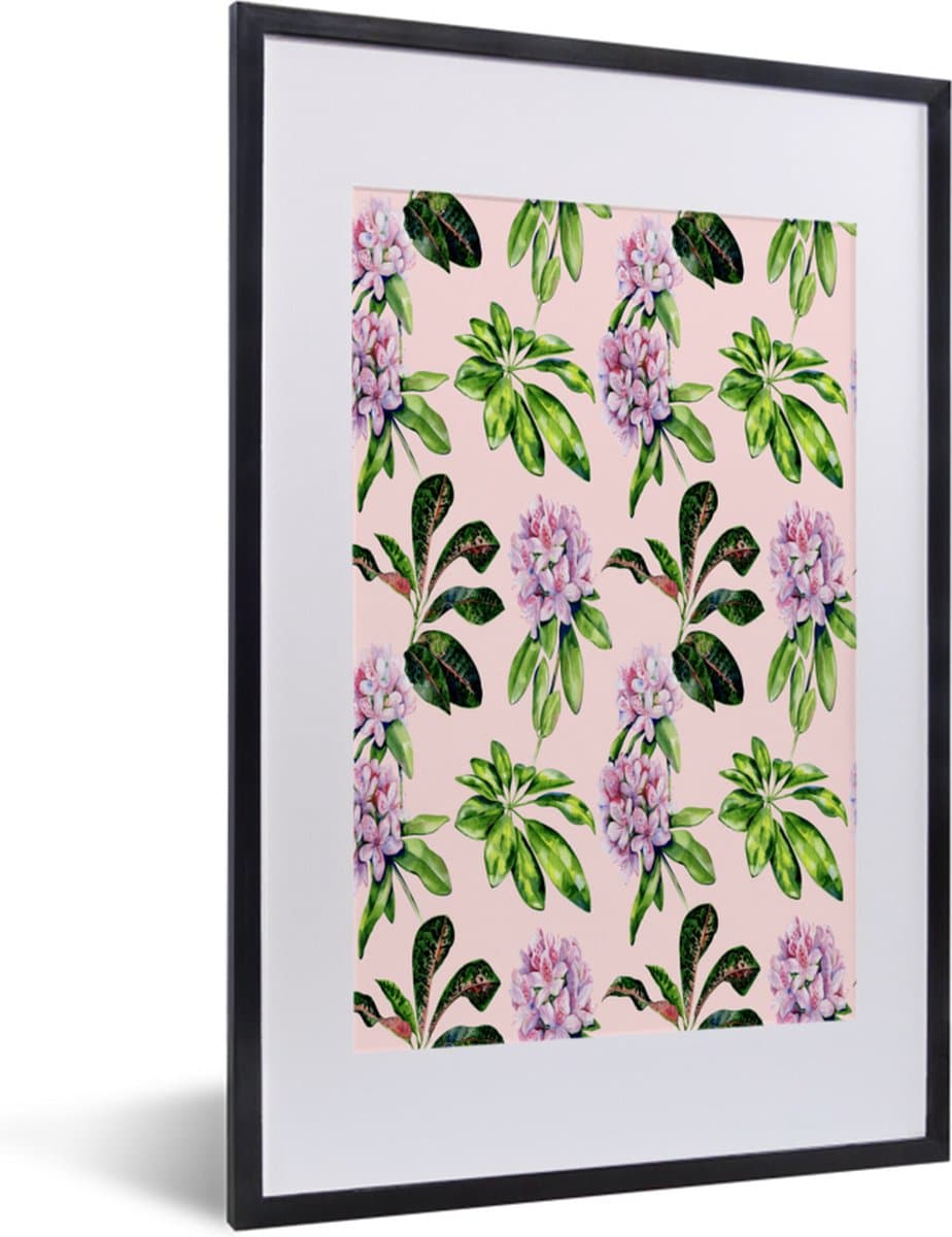 Poster in lijst - Fotolijst 40x60 cm - Posters - Bloemen - Hortensia - - Posterlijst zwart - Decoratie - Wanddecoratie woonkamer - Muurdecoratie slaapkamer