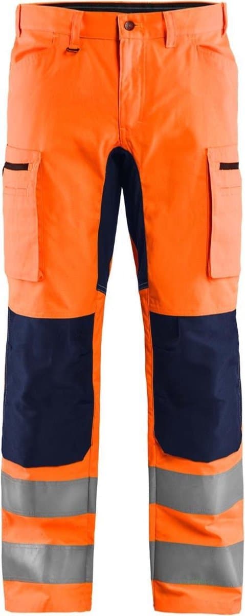 Blaklader High Vis broek met stretch 1585-1811 - High Vis Oranje/Marineblauw - C62