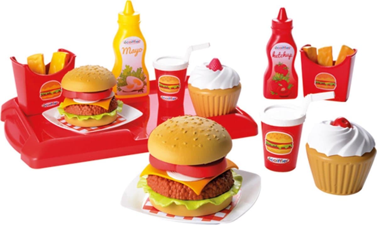 écoiffier 100% Chef: Hamburgerset 25-delig