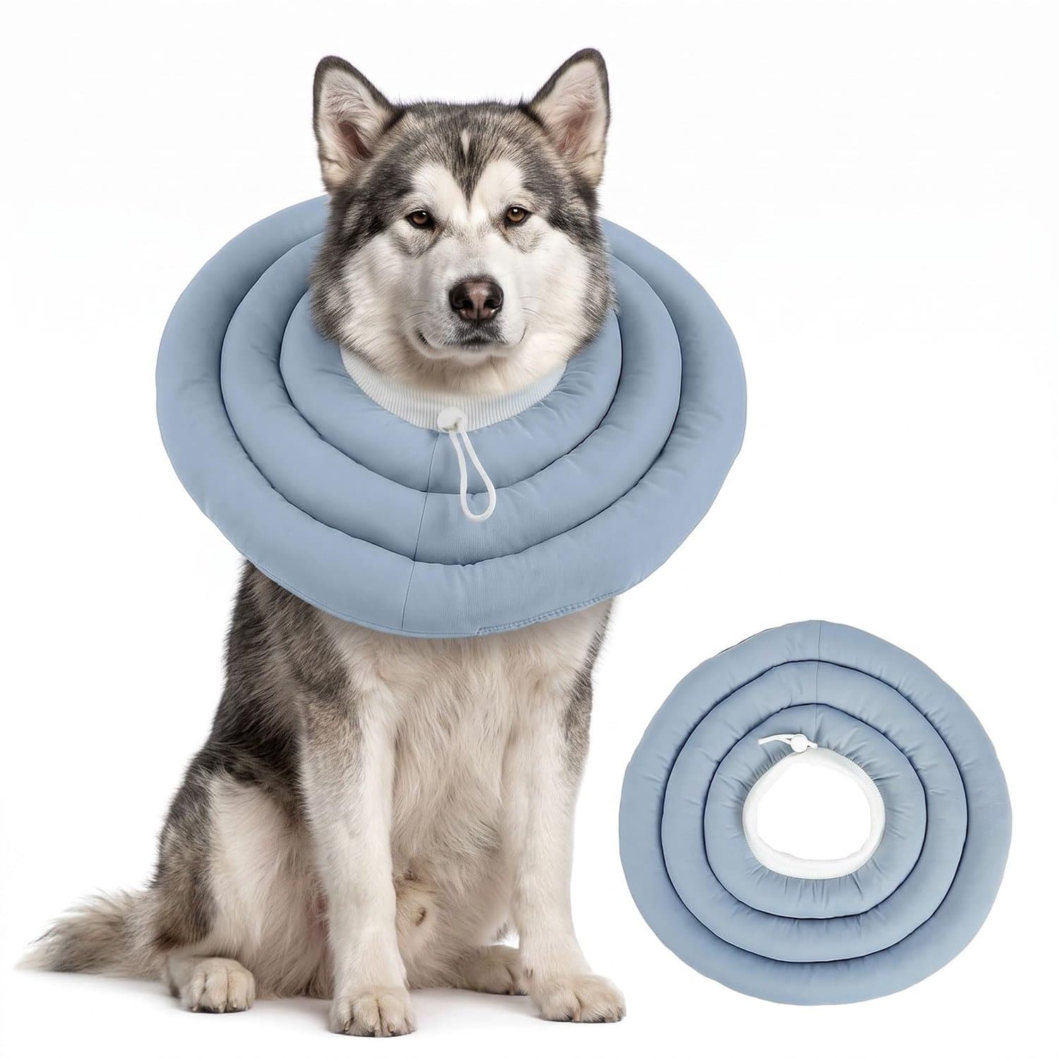 Halsband hond XXL - zachte halsband kat blauwgrijs - comfortabel en stijlvol - perfect voor elke avontuurlijke huisdier - ShopVlot