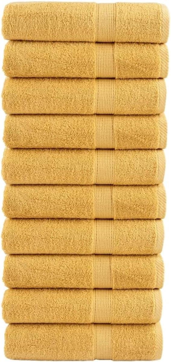 Handdoeken SOLUND 10st Goud 50x100cm 600gsmHome & Tuin Linnengoed & Beddengoed Handdoeken